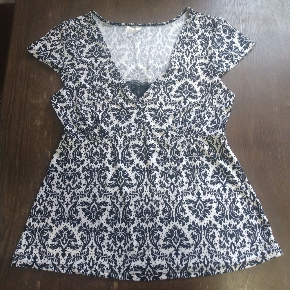 Marilyn Monroe Elegant Black and White Patterned 2pc Pajama Set